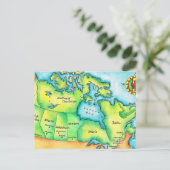 Karte Kanadas (Stehend Vorderseite)