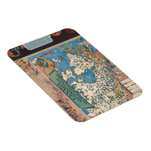 Karte Kanadas - Natürliche und industrielle Ressou Magnet (Rechte Seite)