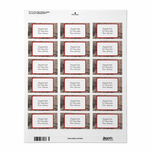 Karte, Kartografie, Geografie, Topografie, Europa Adressaufkleber (Vorne)