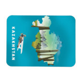 Karte Kasachstans Magnet (Horizontal)