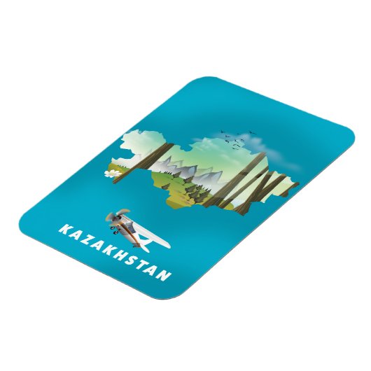 Karte Kasachstans Magnet (Linke Seite)