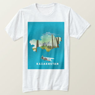 Karte Kasachstans T-Shirt