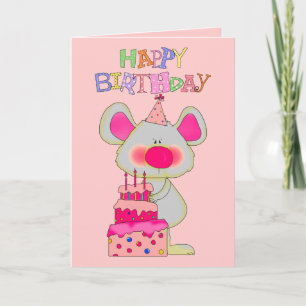 Karte Kinder Mädchen Alles Gute zum Geburtstag Mau