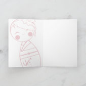 Karte Kirschblütes Kokeshi (Innenseite)