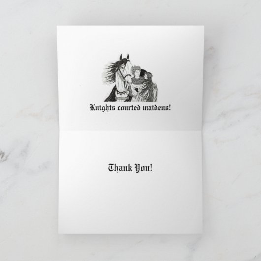 Karte "Knights courdens Maidens" (Innenseite)