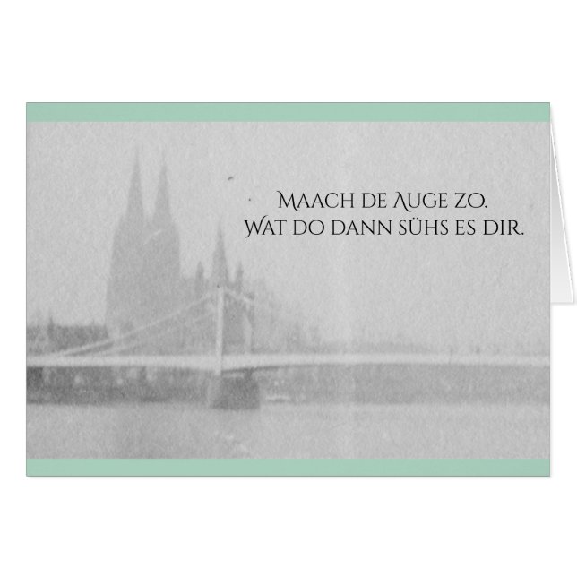 Karte - Kölsch - Köln - Köln - Kölsche Sprüche (Vorderseite (Horizontal))