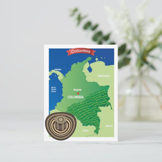 Karte Kolumbiens (Stehend Vorderseite)