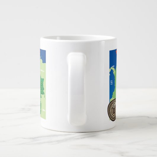 Karte Kolumbiens Jumbo-Tasse (Rückseite)