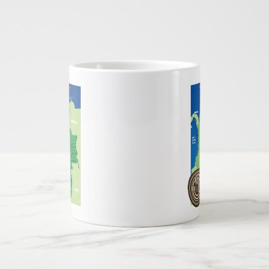 Karte Kolumbiens Jumbo-Tasse (Vorderseite)