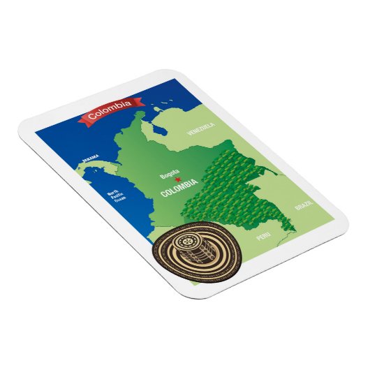 Karte Kolumbiens Magnet (Rechte Seite)