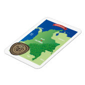 Karte Kolumbiens Magnet (Linke Seite)