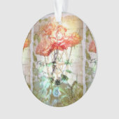 Karte, Kompass, Rosen Ornament (Vorderseite)