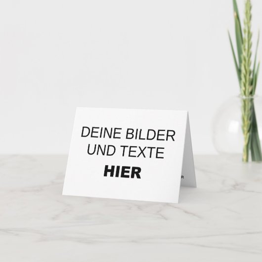 Karte komplett selbst gestalten (Vorderseite)