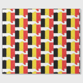 Karte Kontur BELGIEN FLAG Geschenkpapier (Flach)
