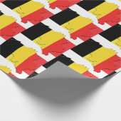 Karte Kontur BELGIEN FLAG Geschenkpapier (Ecke)