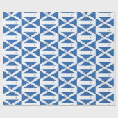 Karte Kontur SCOTLAND SALTIRE FLAG Geschenkpapier (Flach)