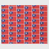 Karte Kontur TAIWAN FLAG Geschenkpapier (Flach)