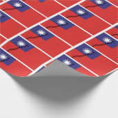 Karte Kontur TAIWAN FLAG Geschenkpapier (Ecke)