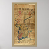 Karte Koreas (1822) Poster (Vorne)