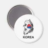 Karte Koreas Magnet (Vorderseite/Rückseite)