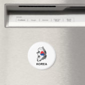 Karte Koreas Magnet (In Situ (Geschirrspüler))