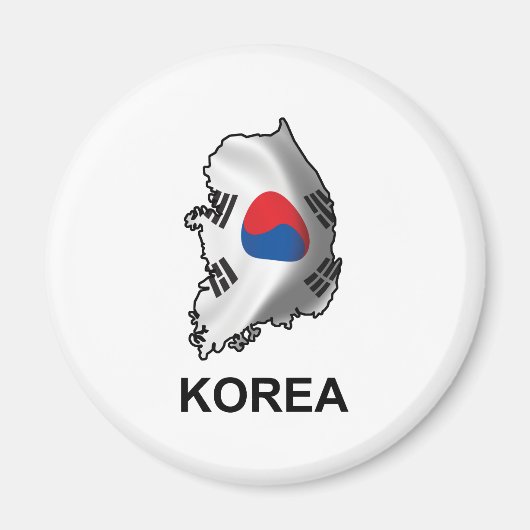 Karte Koreas Magnet (Vorne)