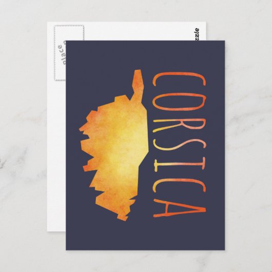 Karte Korsika (Vorne/Hinten)