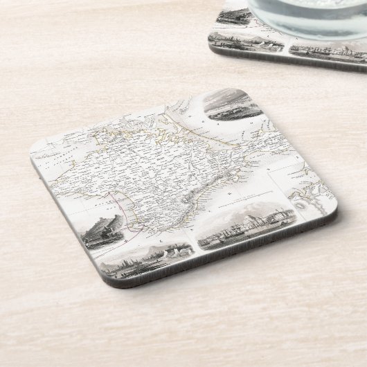 KARTE: KRIM, c1855 Getränkeuntersetzer (Linke Seite)