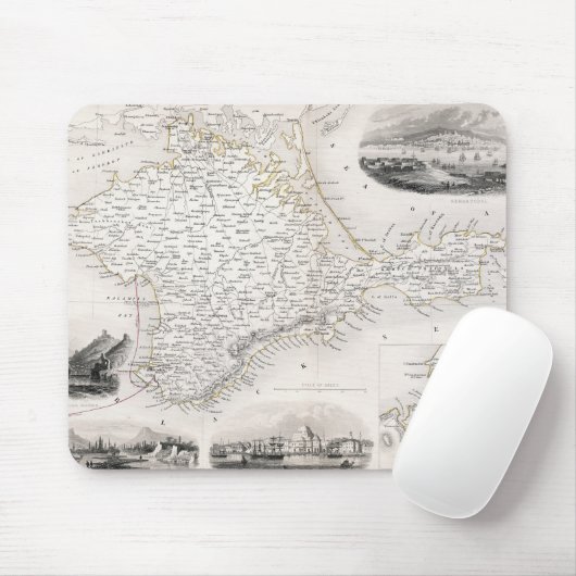 KARTE: KRIM, c1855 Mousepad (Mit Mouse)