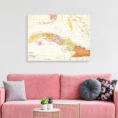 KARTE: KUBA, 1900 LEINWANDDRUCK (Insitu (Wohnzimmer))