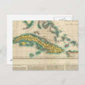 Karte Kubas und der Bahamas (Vorne/Hinten)