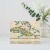 Karte Kubas und der Bahamas (Stehend Vorderseite)