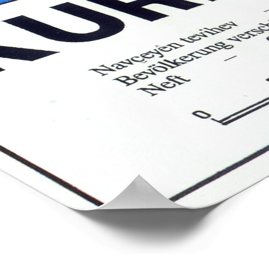 Karte Kurdistans Poster (Ecke)