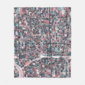 Karte Kyotos Japan Fleecedecke (Vorderseite)