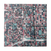 Karte Kyotos Japan Fliese (Vorderseite)