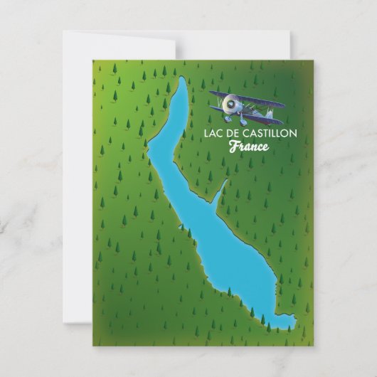 Karte "Lac de Castillon France" (Vorderseite)
