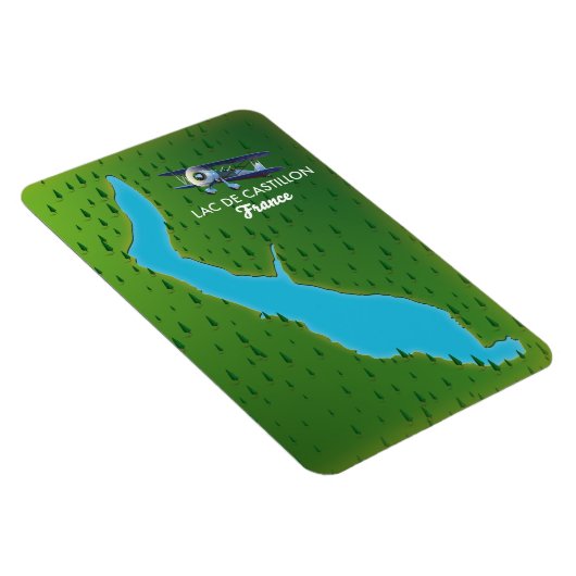 Karte "Lac de Castillon France" Magnet (Rechte Seite)
