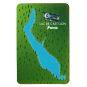 Karte "Lac de Castillon France" Magnet (Vertikal)