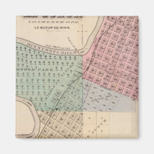 Karte Le Sueur, Karte von Cleveland, Minnesota Magnet