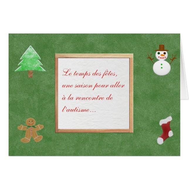 Karte Le Temps des fêtes une saison gießen (Vorderseite (Horizontal))