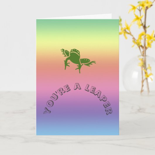 Karte - Leaper Geburtstag (Gelbe Blume)