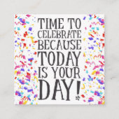 Karte legt Geburtstag ein/wünscht gut senden (Vorderseite)