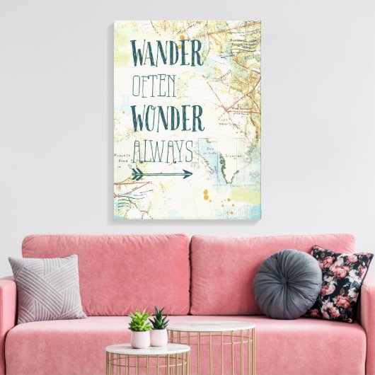 Karte Leinwanddruck (Insitu (Wohnzimmer))