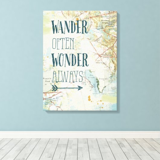 Karte Leinwanddruck (Insitu (Holzboden))