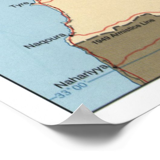 Karte Libanons (2000) Poster (Ecke)