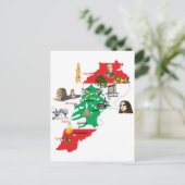 Karte Libanons, Großstädte, Libanesen (Stehend Vorderseite)