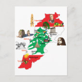 Karte Libanons, Großstädte, Libanesen (Vorderseite)