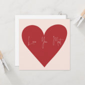 Karte "Liebe am meisten" (Vorderseite/Rückseite Beispiel)