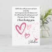 KARTE LIEBE FÜR VALENTINE, ICH FANDE IN LIEBE MIT (Stehend Vorderseite)