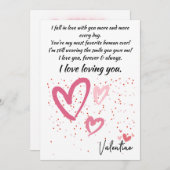 KARTE LIEBE FÜR VALENTINE, ICH FANDE IN LIEBE MIT (Vorne/Hinten)